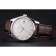 Swiss Patek Philippe Calatrava White Dial Stainless Steel Case Brown Leather Strap