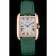 Cartier Tank Anglaise 30mm White Dial Gold Case Green Leather Bracelet