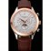 Patek Philippe Moonphase Chronograph White Dial Gold Case Brown Leather Strap 622843