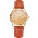Swiss Rolex Cellini Gold Dial And Markings Gold Case Light Brown Leather Strap