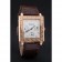 Piaget Emperador Limited Edition White Dial Engraved Rose Gold Case Brown Leather Bracelet 1454140