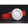 Hermes Classic MOP Dial Red Leather Strap