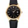 Patek Philippe Calatrava Black Dial Gold Case Black Leather Strap 622845