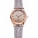 Patek Philippe Calatrava Gray Dial Diamond Markings Rose Gold Case Gray Leather Strap