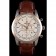 Breitling Transocean White Dial Light Brown Leather Strap Rose Gold Bezel