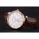 Patek Philippe Calatrava White Dial Rose Gold Case Brown Leather Strap