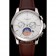 Patek Philippe Chronograph White Dial Stainless Steel Case Brown Leather Strap