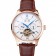 IWC Portofino Tourbillon White Dial Blue Markings Rose Gold Case Brown Leather Strap