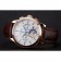 Patek Philippe Chronograph White Dial Rose Gold Case Brown Leather Strap