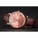 Patek Philippe Calatrava Rose Gold Dial Roman Numerals Ribbed Bezel Rose Gold Case Brown Leather Strap