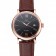 Swiss IWC Portofino Gold Case Black Dial Brown Leather Bracelet 622669