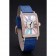 Franck Muller Long Island Classic White Dial Diamonds Case Blue Leather Band 622376