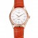 Swiss Rolex Cellini White Dial Rose Gold Case Brown Leather Strap