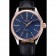 Rolex Cellini Blue Dial Gold Bezel Stainless Steel Case Black Leather Strap 622841