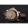 Swiss Patek Philippe Complications Openworked Dial Rose Gold Case Brown Leather Strap
