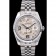 Rolex DateJust Stainless Steel Ribbed Bezel Flower Silver Dial 41983