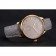 Patek Philippe Calatrava Gray Dial Diamond Markings Gold Case Gray Leather Strap