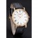 Patek Philippe Calatrava White Dial Roman Numerals Ribbed Bezel Gold Case Black Leather Strap