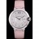 Cartier Ballon Bleu 42mm White Dial Stainless Steel Case Pink Leather Bracelet
