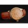 Swiss Rolex Cellini Gold Dial And Markings Gold Case Light Brown Leather Strap