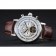 Patek Philippe Grand Complications Annual Calendar White Dial Silver Case Brown Leather Bracelet 1454233
