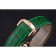 Omega DeVille Prestige Co-Axial Diamond Gold Case Mother-Of-Pearl Dial Green Leather Strap