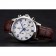 Omega Chronograph White Dial Blue Numerals Stainless Steel Case Brown Leather Strap