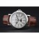 Patek Philippe Perpetual Calendar Retrograde Date White Dial Silver Case Brown Leather Bracelet 1454149