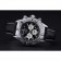 Breitling Chronomat 44 Black Dial with White Subdials Black Leather Bracelet 622511