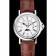 Patek Philippe Perpetual Calendar Retrograde Date White Dial Silver Case Brown Leather Bracelet 1454149