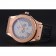Hublot Classic Fusion Diamond Skull Dial Gold Case Black Leather Strap 622816