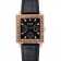 Piaget Emperador Limited Edition Black Dial Engraved Gold Case Black Leather Bracelet 1454137