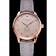 Patek Philippe Calatrava Gray Dial Diamond Markings Rose Gold Case Gray Leather Strap