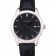 Swiss Vacheron Constantin Traditionnelle Black Dial Stainless Steel Case Black Leather Bracelet