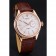 Rolex Cellini White Rose Dial Gold Case Brown Leather Bracelet 622725