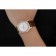 Swiss Vacheron Constantin Patrimony Contemporaine Gold Diamond Case White Dial Brown Leather Bracelet 622686