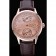 Patek Philippe Geneve Two Dial Rose Dial Rose Gold Bezel Brown Leather Band 622149