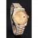 Swiss Rolex Datejust Gold Dial Gold Bezel Stainless Steel Case Two Tone Bracelet