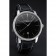 Swiss Vacheron Constantin Patrimony Black Dial Silver Diamonds Case Black Leather Bracelet 1454164