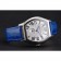 Cartier Tortue Large Date White Dial Stainless Steel Case Blue Leather Strap