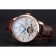 IWC Portofino Tourbillon White Dial Blue Markings Rose Gold Case Brown Leather Strap