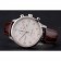 IWC Portugieser Chronograph White Dial Rose Gold Hands And Numerals Steel Case With Diamonds Brown Leather Strap