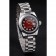 Rolex Datejust Polished Stainless Steel Two Tone Red Dial