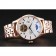 Omega De Ville Moonphase Tourbillon White Dial Blue Hands Rose Gold Case And Bracelet