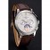 Patek Philippe Chronograph White Dial Stainless Steel Case Brown Leather Strap