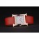 Hermes Heure H Rose Gold Bezel Red Leather Strap White Dial 80233