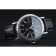 Patek Philippe Perpetual Calendar Retrograde Date Black Dial Engraved Silver Case Black Leather Bracelet 1454146