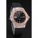 Swiss Tag Heuer Aquaracer Calibre 5 Black Dial Gold Bezel Stainless Steel Case Black Rubber Strap