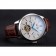 IWC Portofino Tourbillon White Dial Blue Markings Stainless Steel Case Brown Leather Strap