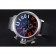 U-Boat 1001 Red On Black Dial Stainless Steel Case Rubber Bracelet 622712